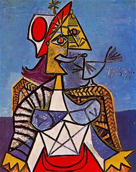 Pablo Picasso Oil Paintings Seated Woman Femme Assise Portraits